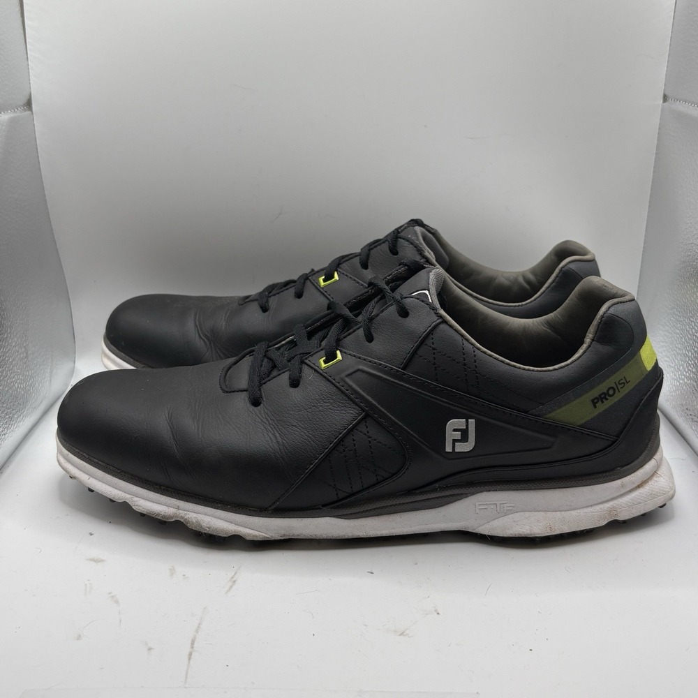 FootJoy Pro SL Golf Shoes Mens 11.5 Black Spikeless Performance Athletic 53813